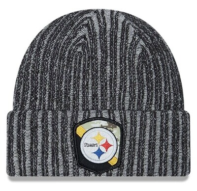 Pittsburgh Steelers Men's 2023 New Era Salute to Service Sport Cuffed Knit Hat