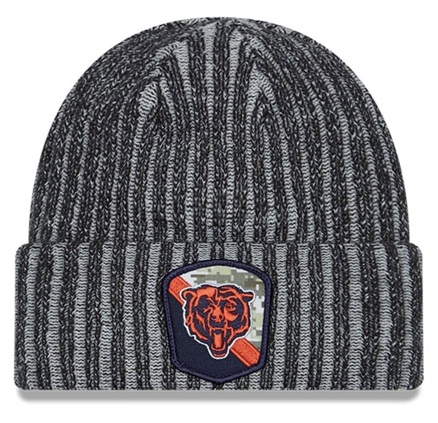 Chicago bears salute to service knit hat hot sale