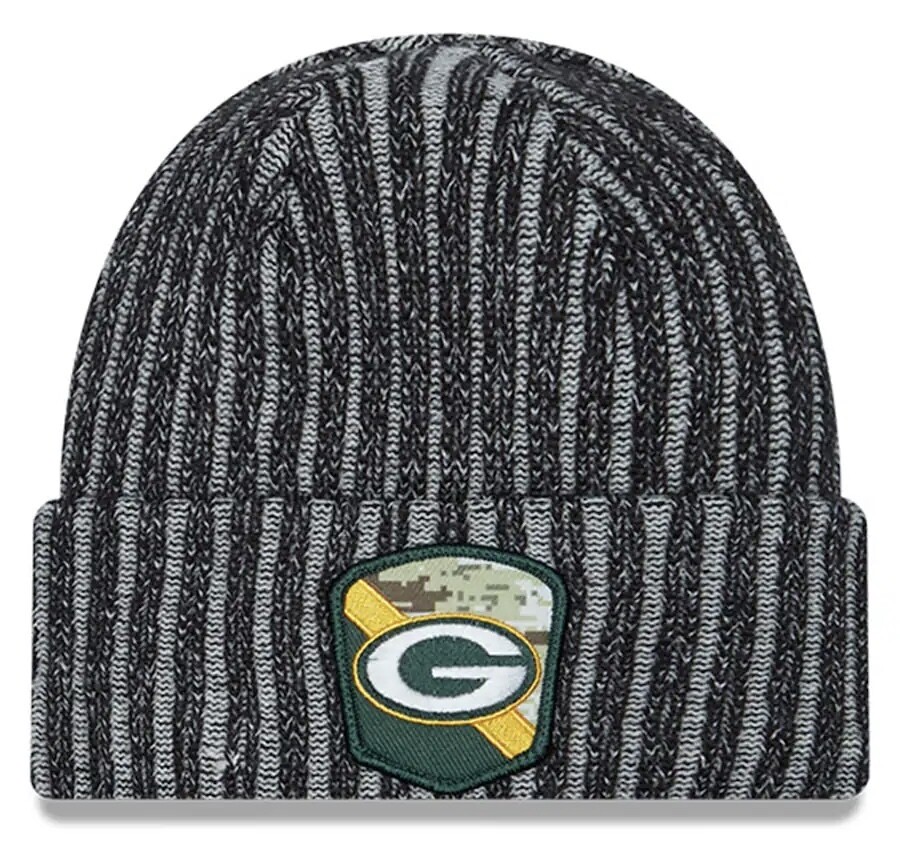 Green Bay Packers Men's 2023 New Era Salute to Service Sport Cuffed Knit Hat