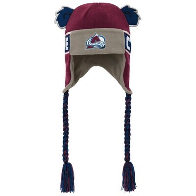 Colorado Avalanche Youth Burgundy Wordmark Ears Trooper Knit Hat Colorado Avalanche Youth Burgundy Wordmark Ears Trooper Knit Hat