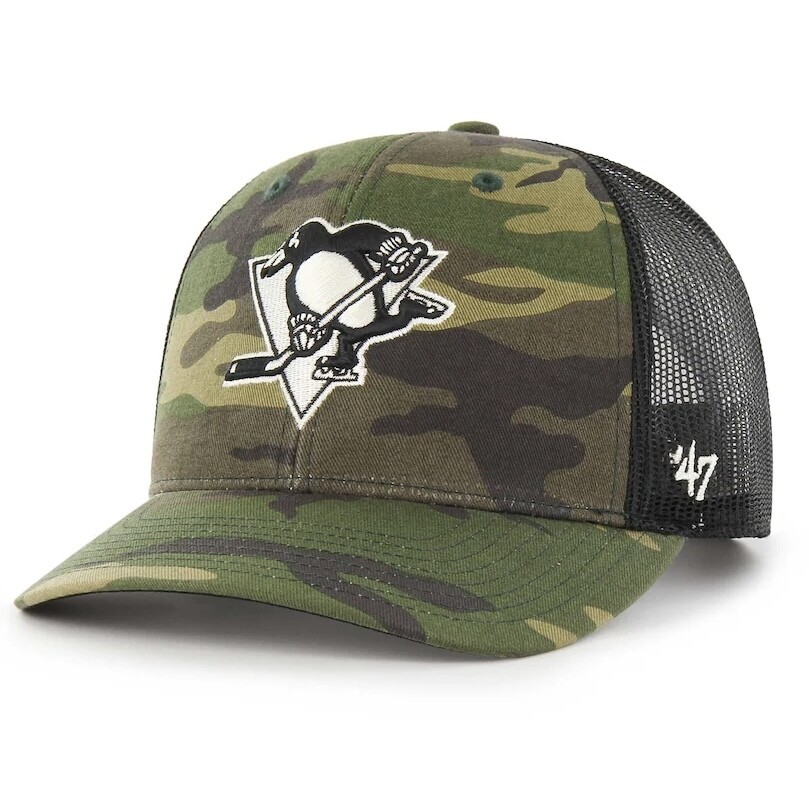Pittsburgh Penguins Men’s 47 Camo/Black Trucker Snapback Hat