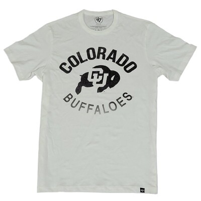 Colorado Buffaloes Men's 47 Brand White Wash Lock Down Franklin T-Shirt