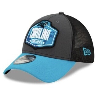 Carolina Panthers Men’s New Era Black NFL Draft 39Thirty Fitted Trucker Hat