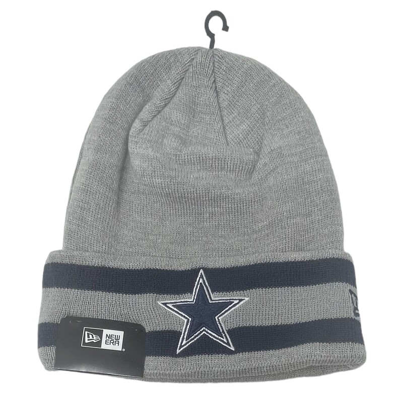 Dallas Cowboys Men's New Era Gray Cuffed Knit Hat Dallas Cowboys Men's New Era Gray Cuffed Knit Hat
