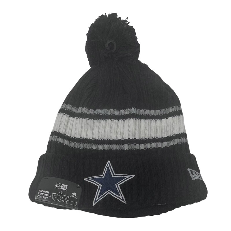 Dallas Cowboys Men's New Era Black Cuffed Pom Knit Hat