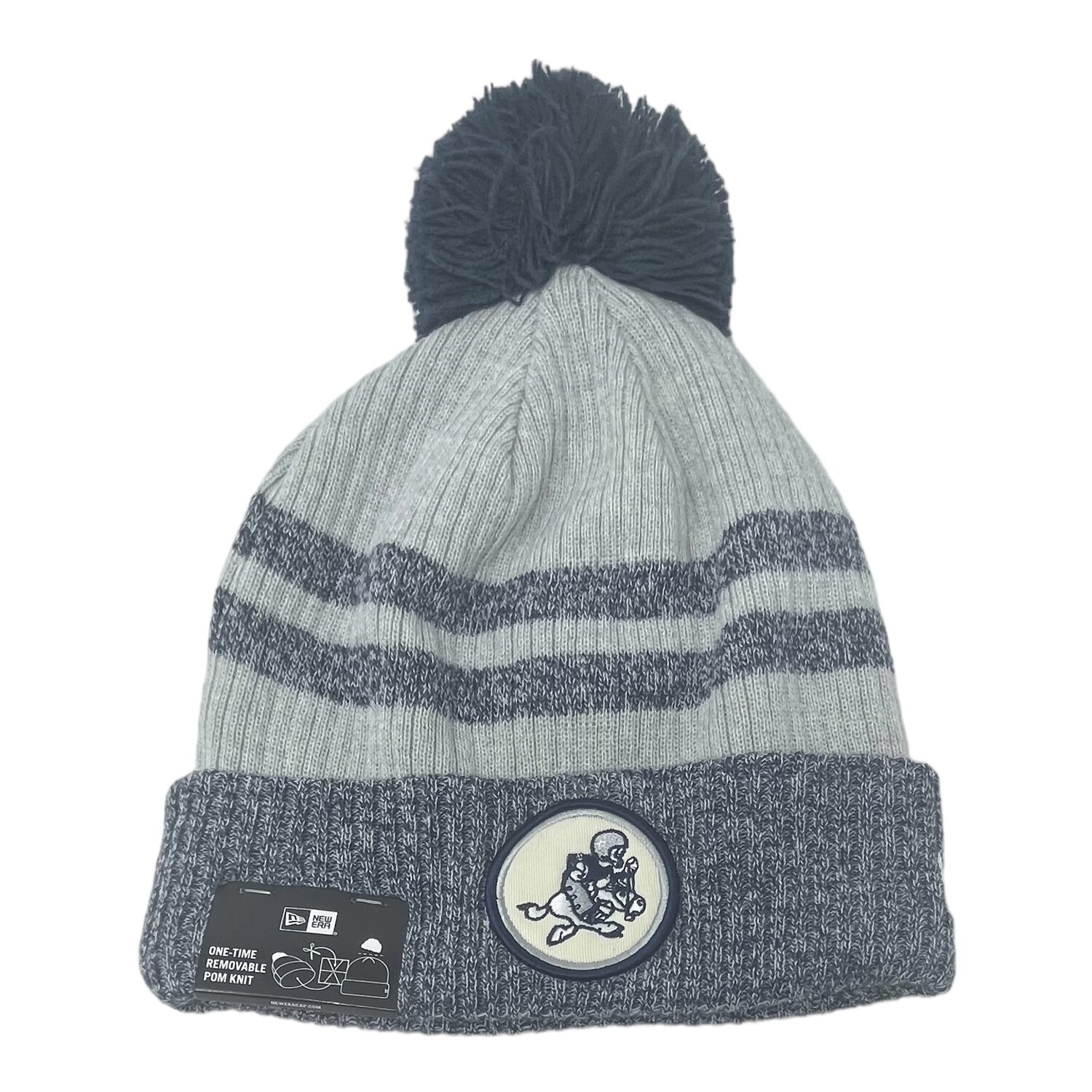 Dallas Cowboys Men's New Era Retro Patch Cuffed Pom Knit Hat