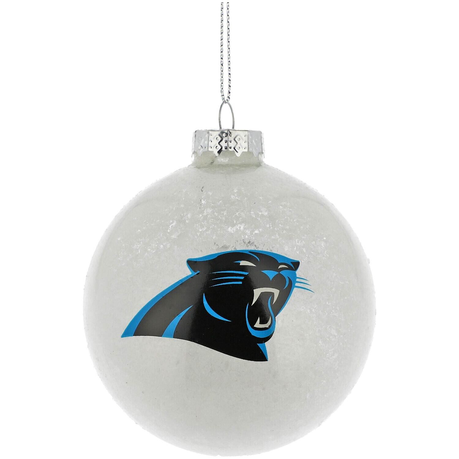 Carolina Panthers Glass Snowball Ornament