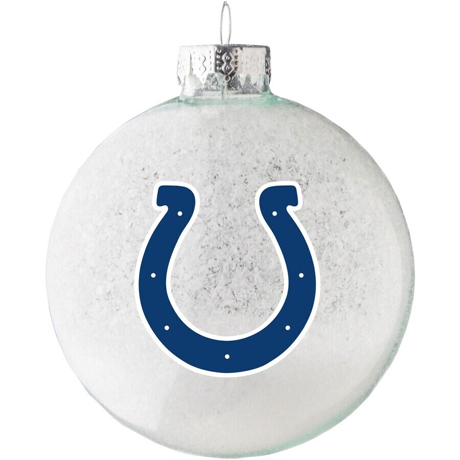 Indianapolis Colts Glass Snowball Ornament