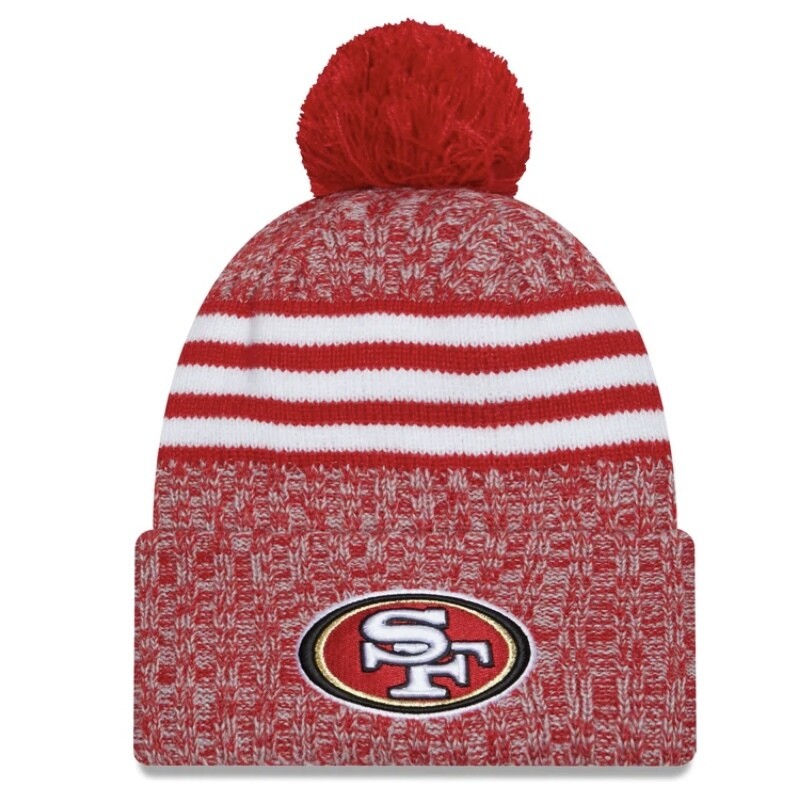 San Francisco 49ers Men’s Red New Era Cold Weather Knit Pom Hat