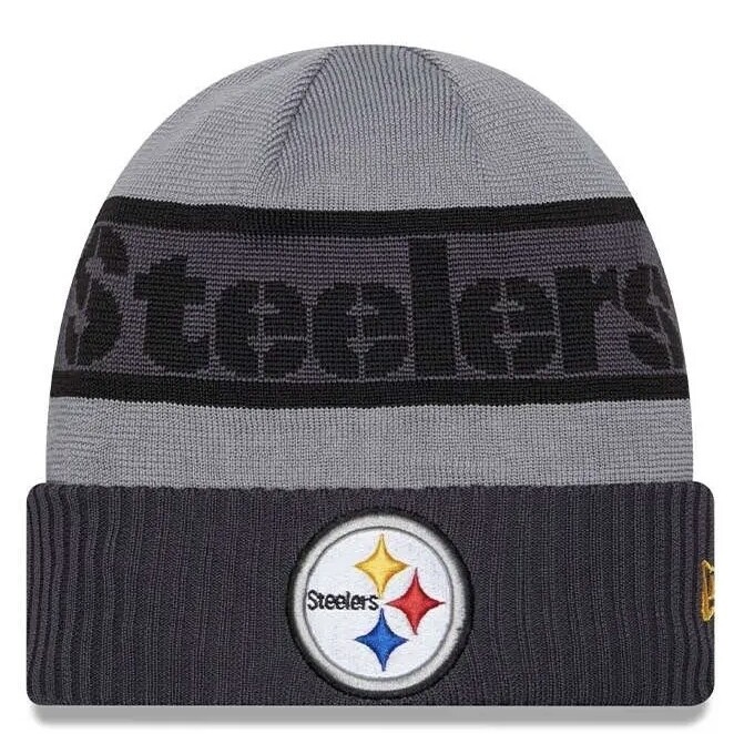 Pittsburgh Steelers Men’s Gray New Era Cold Weather Knit Hat