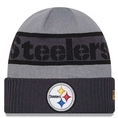 Pittsburgh Steelers Men’s Gray New Era Cold Weather Knit Hat
