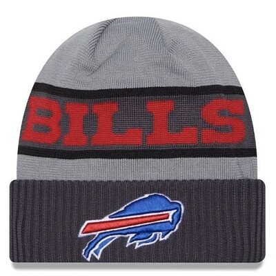 Buffalo Bills Youth Gray New Era 2023 Cold Weather Knit Hat