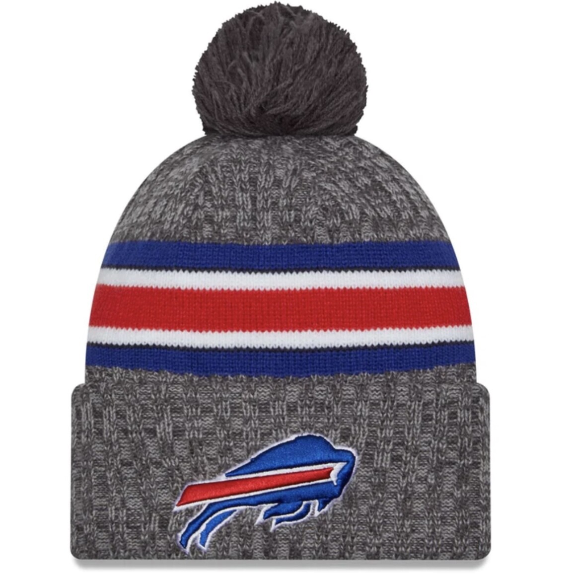 Buffalo Bills Men’s Gray New Era Cold Weather Knit Pom Hat