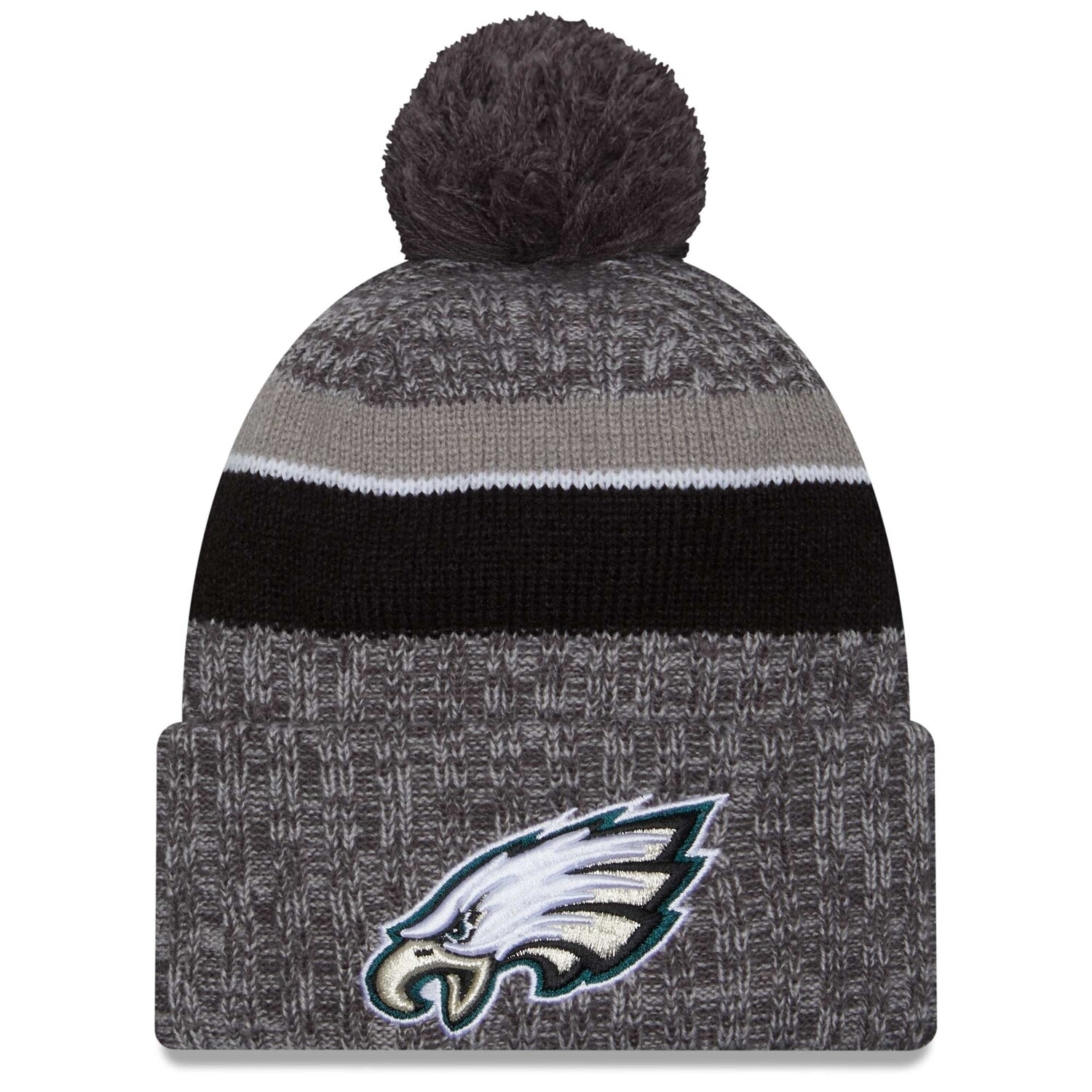Philadelphia Eagles Men’s Gray New Era Cold Weather Knit Pom Hat