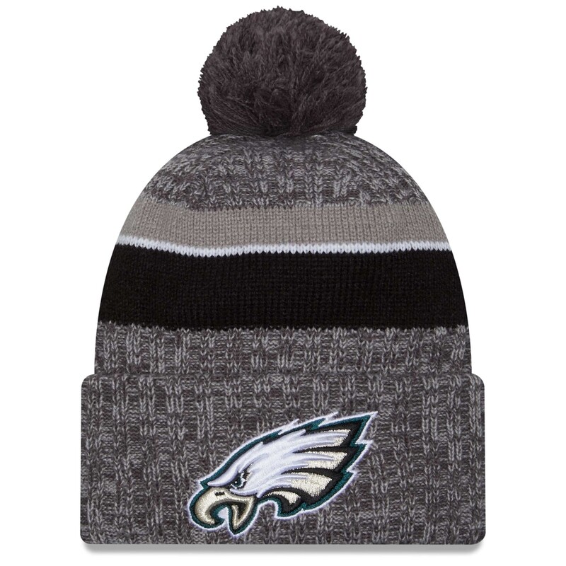 Philadelphia Eagles Men’s Gray New Era Cold Weather Knit Pom Hat