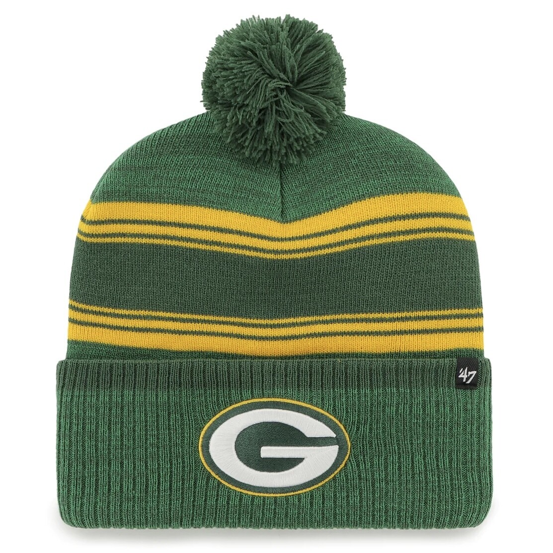 Green Bay Packers Men’s 47 Fadeout Cuffed Pom Knit Hat