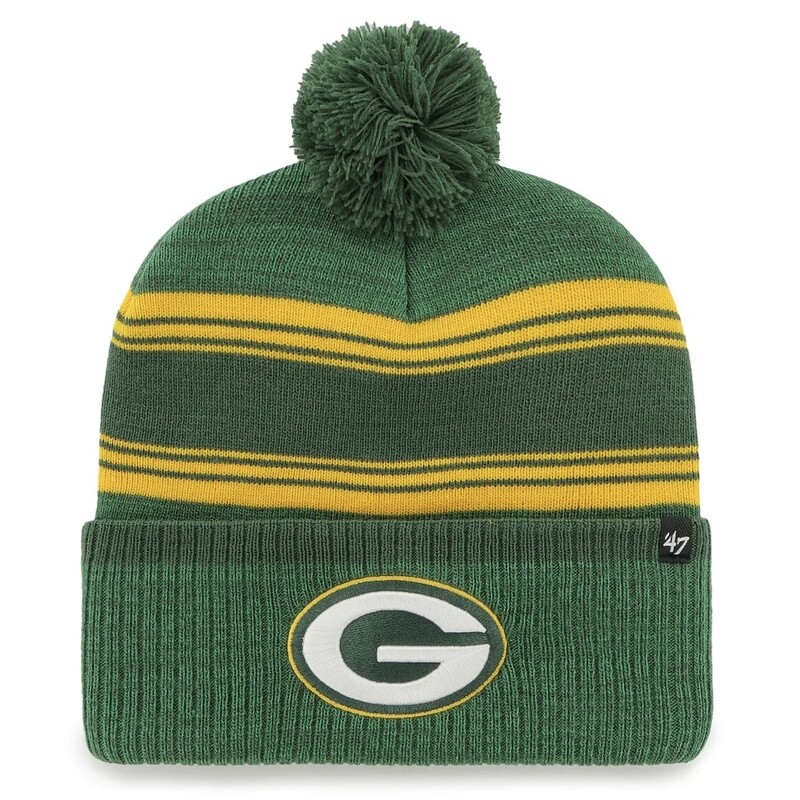 Green Bay Packers Men’s 47 Fadeout Cuffed Pom Knit Hat