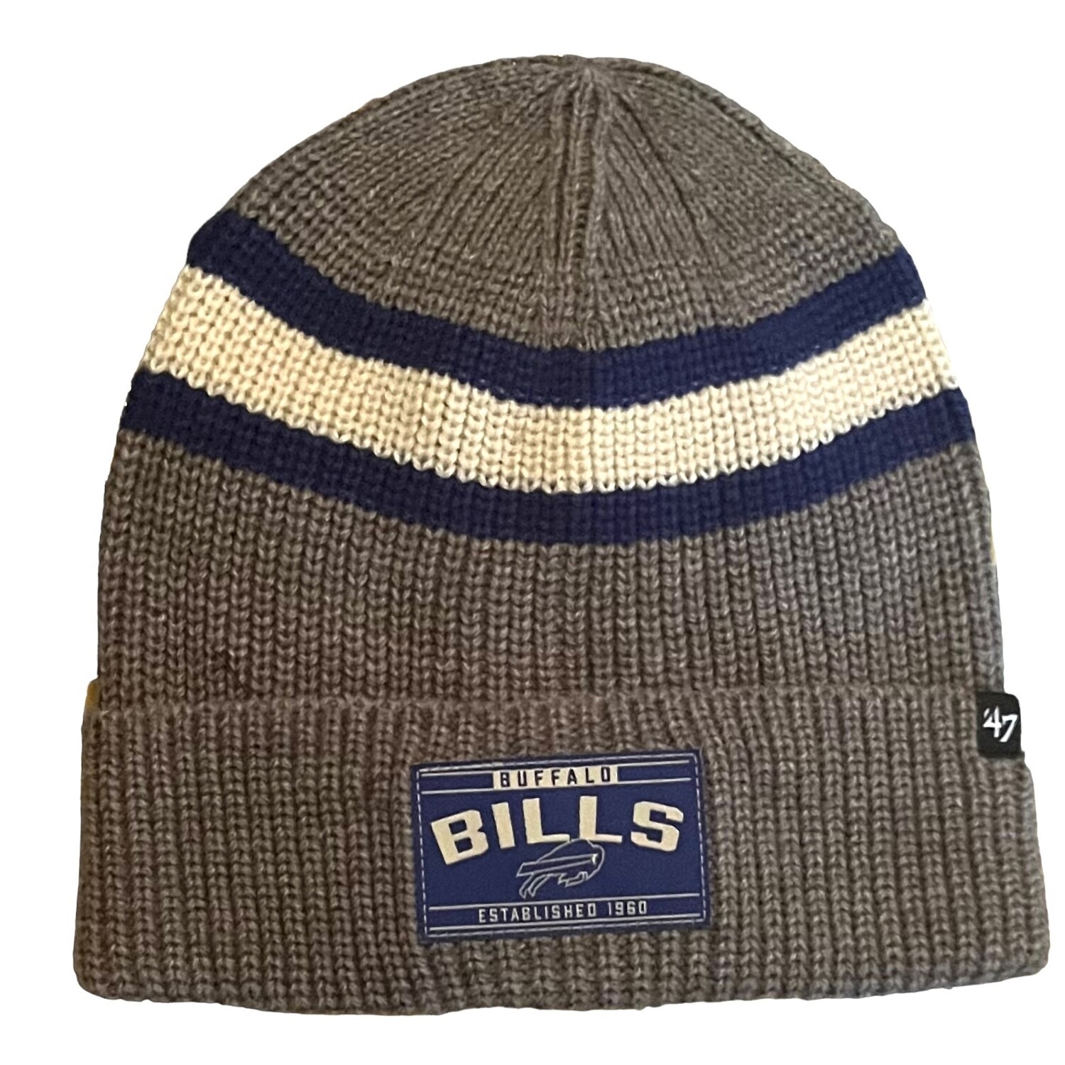 Buffalo Bills Men's 47 Dark Gray Cuffed Knit Hat