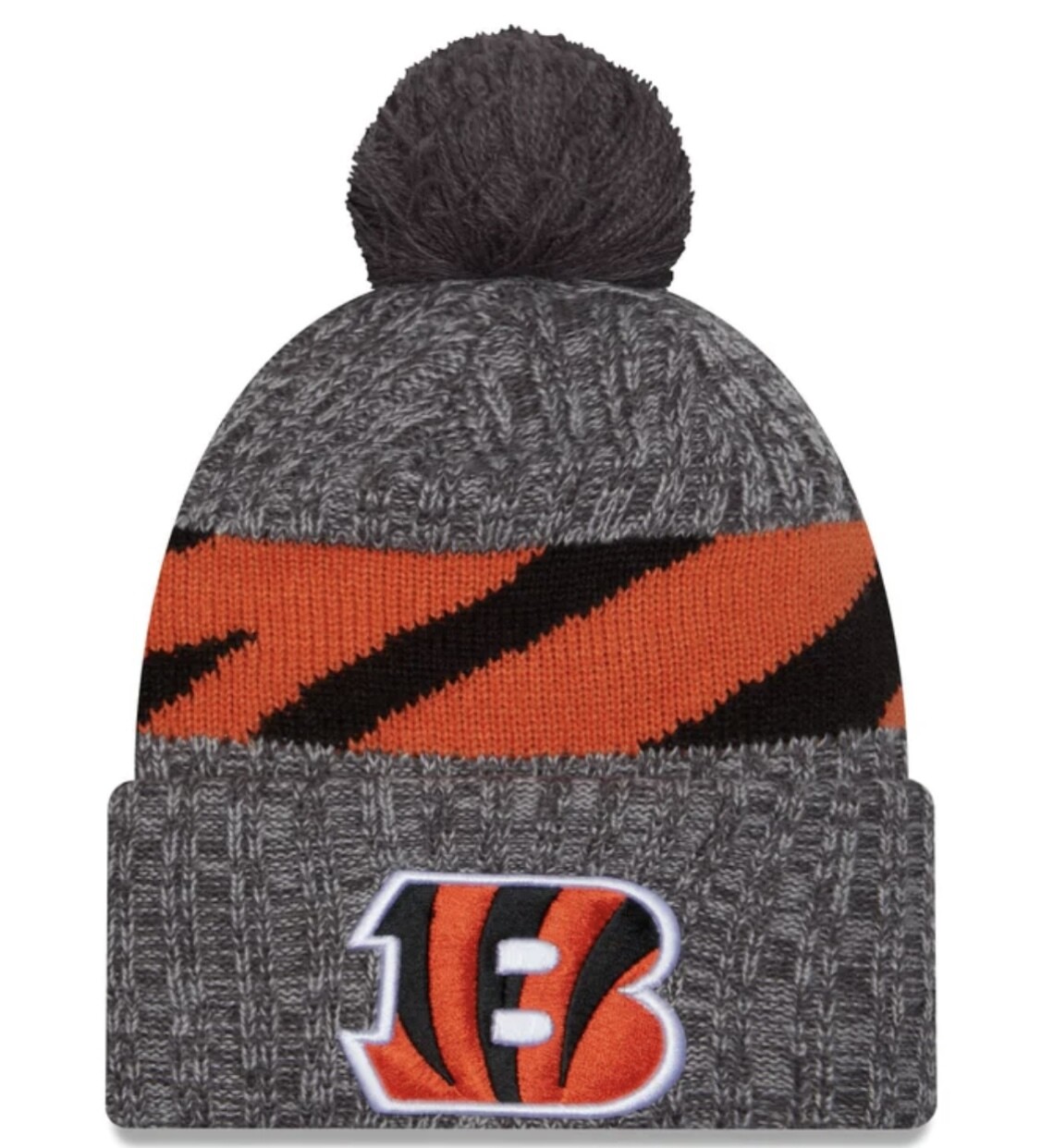 Cincinnati Bengals Men’s Gray New Era Cold Weather Knit Pom Hat