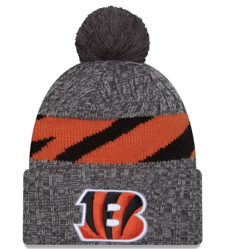 Cincinnati Bengals Men’s Gray New Era Cold Weather Knit Pom Hat
