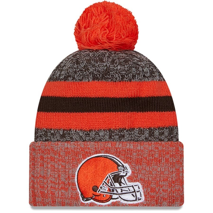 Cleveland Browns Men’s Orange New Era Cold Weather Knit Pom Hat