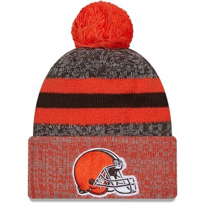 Cleveland Browns Men’s Orange New Era Cold Weather Knit Pom Hat