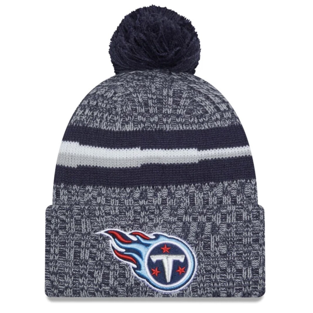 Tennessee Titans Men’s Blue New Era Cold Weather Knit Pom Hat