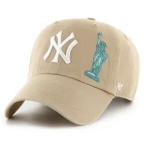 New York Yankees Men's Khaki City Icon 47 Brand Clean Up Adjustable Hat