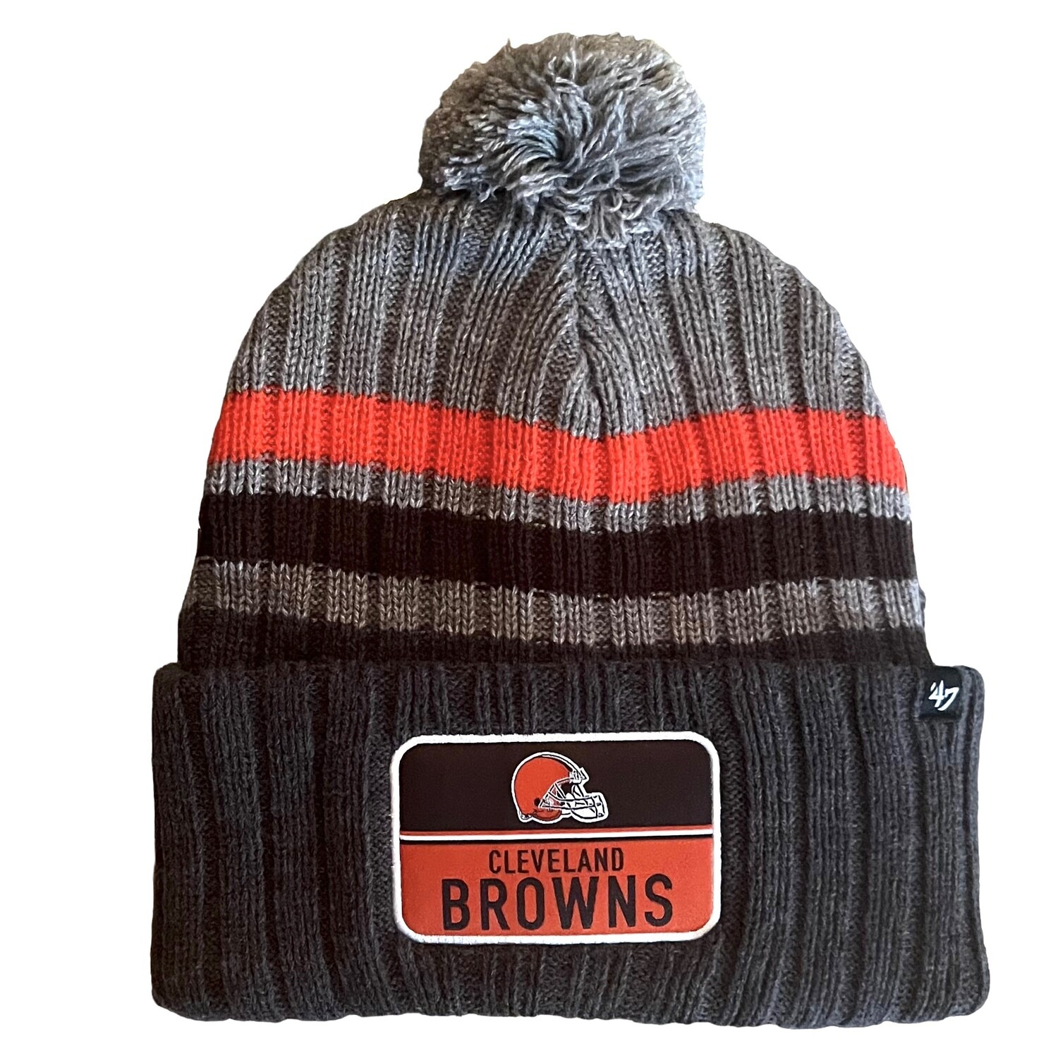Cleveland Browns Men’s Dark Gray 47 Cuffed Pom Knit Hat