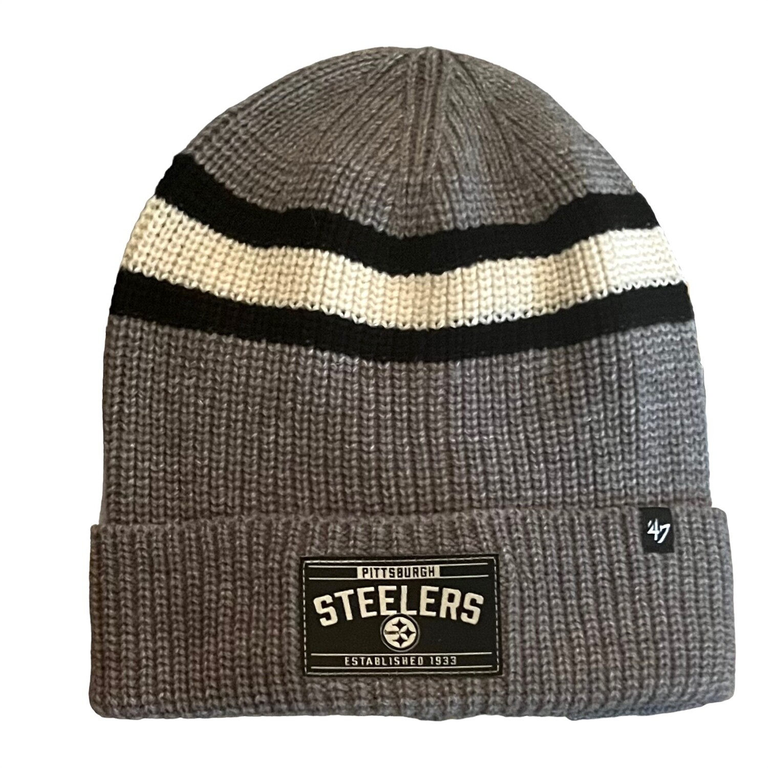 Pittsburgh Steelers Men's Dark Gray 47 Cuffed Knit Hat