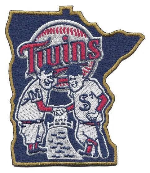 Minnesota Twins Shaking Hands State Logo Sleeve Emblem Patch