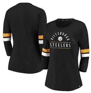 Pittsburgh Steelers Women's V-Neck Mesh T-Shirt