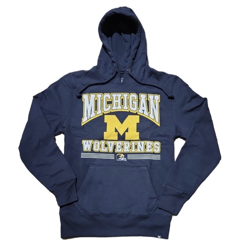 Michigan Wolverines Men's Fall Navy 47 Brand Hoodie