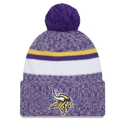 Minnesota Vikings Men’s Purple New Era Cold Weather Knit Pom Hat