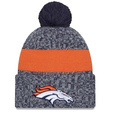 Denver Broncos Men’s Blue New Era Cold Weather Knit Pom Hat