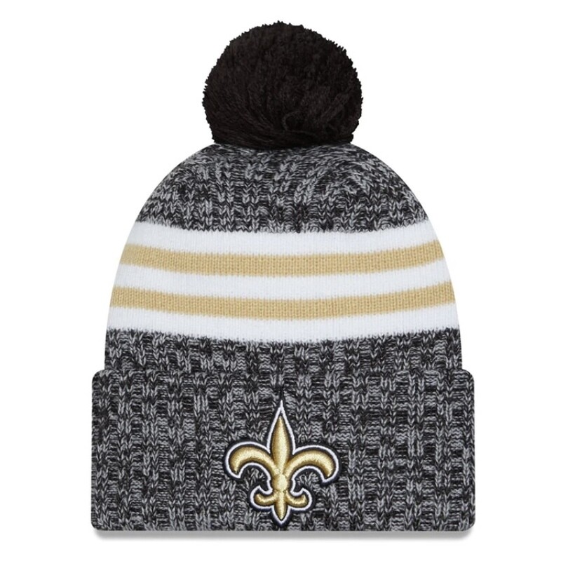 New Orleans Saints Men’s Gray New Era Cold Weather Knit Pom Hat