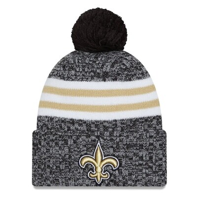 New Orleans Saints Men’s Gray New Era Cold Weather Knit Pom Hat