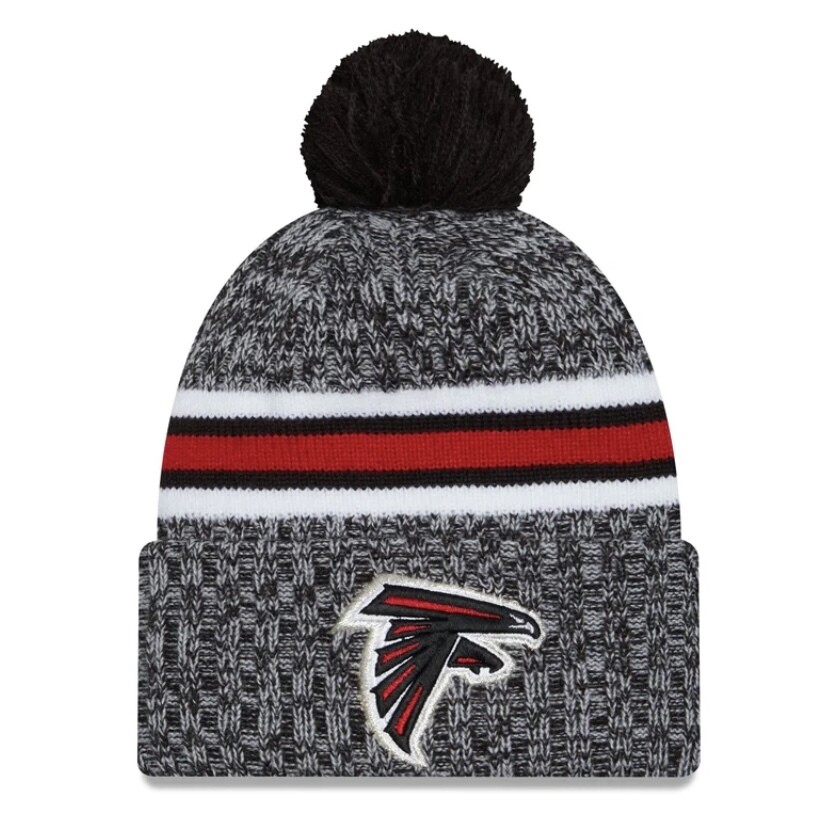 Atlanta Falcons Men’s Black New Era Cold Weather Knit Pom Hat