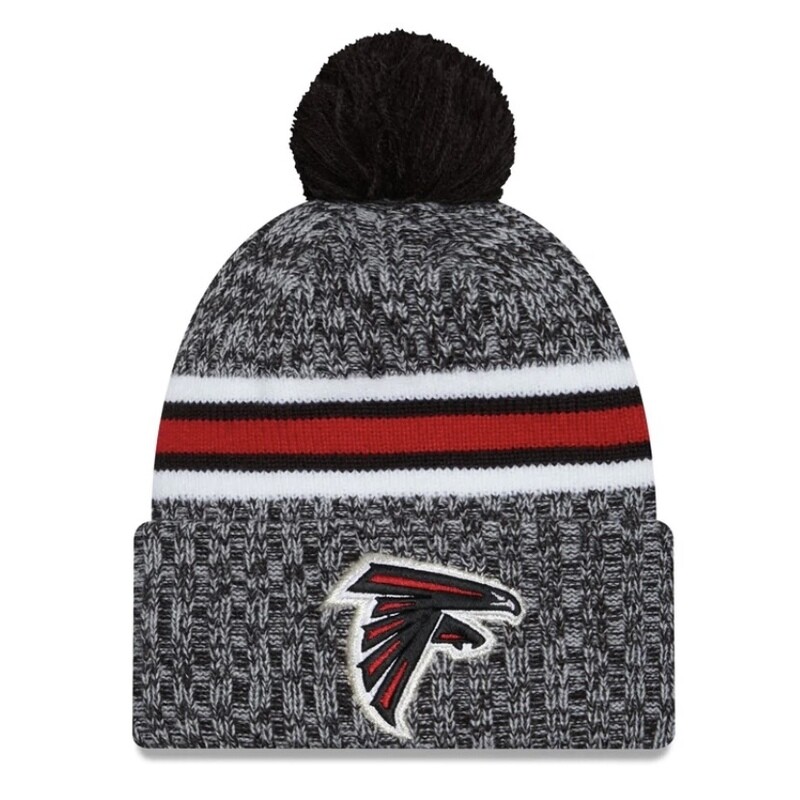 Atlanta Falcons Men’s Black New Era Cold Weather Knit Pom Hat