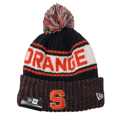 Syracuse Orange Men's New Era Cuffed Pom Knit Hat