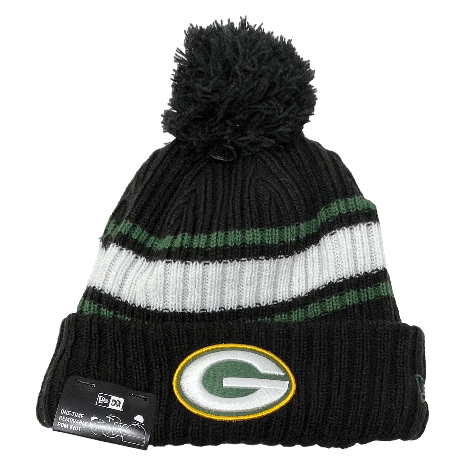 Green Bay Packers Men's New Era Cuffed Pom Knit Hat