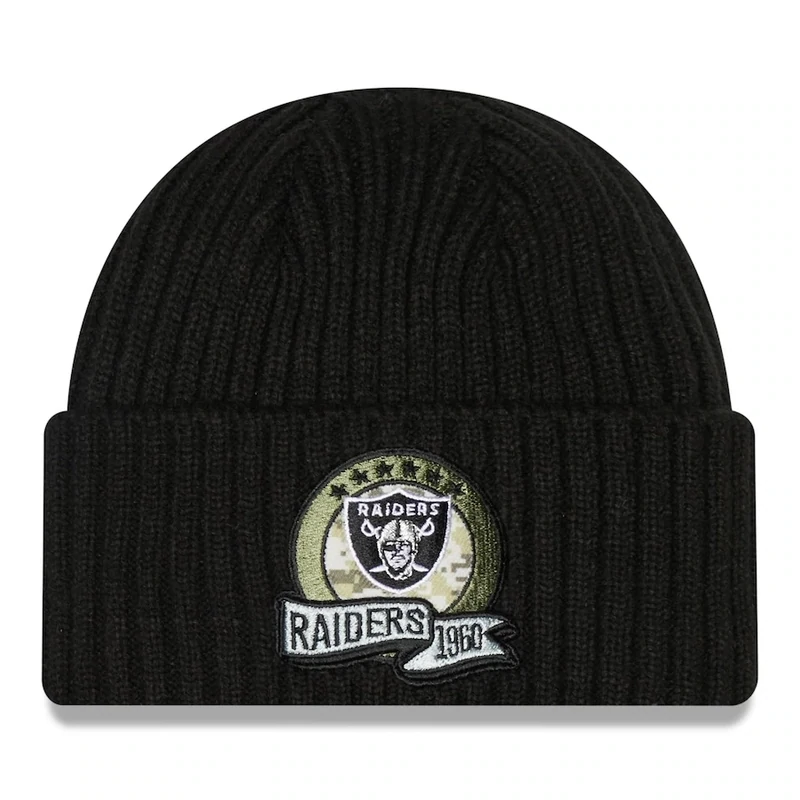 Las Vegas Raiders Men’s New Era Salute To Service Knit Hat