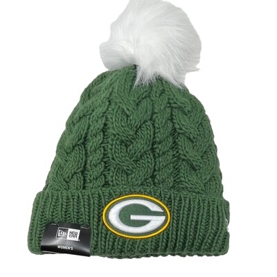 Green Bay Packers Women’s New Era Cuffed Pom Knit Hat