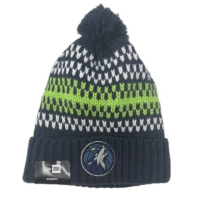 Minnesota Timberwolves Women’s New Era Cuffed Pom Knit Hat