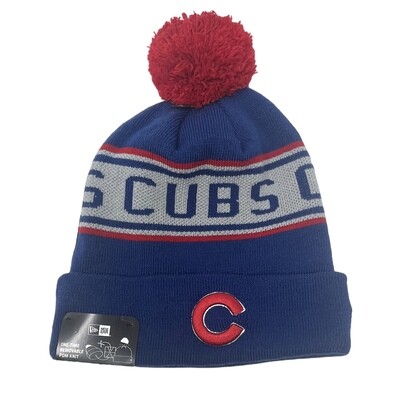 Chicago Cubs Men's New Era Cuffed Pom Knit Hat