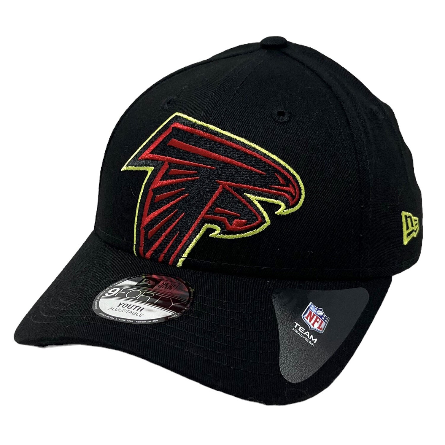 Atlanta Falcons Youth Black New Era 9Forty Adjustable Hat