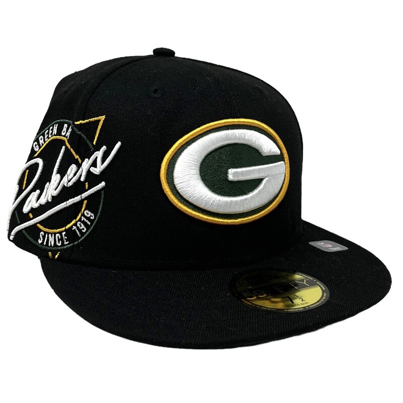 Green Bay Packers Men’s Black New Era 59Fifty Fitted Hat