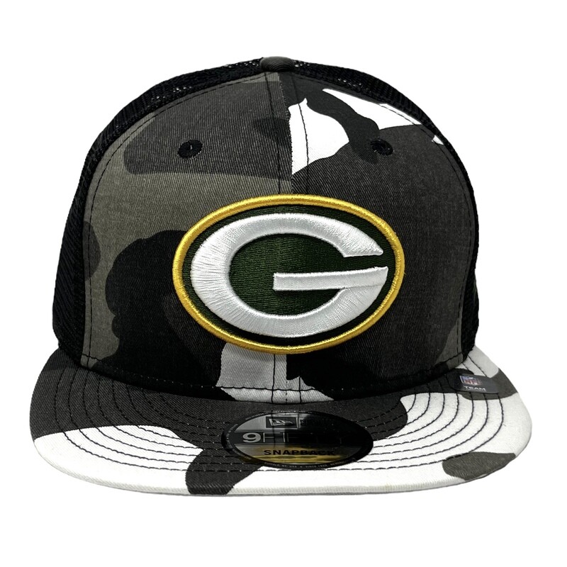 Green Bay Packers Men's Camo New Era 9Fifty Trucker Snapback Hat