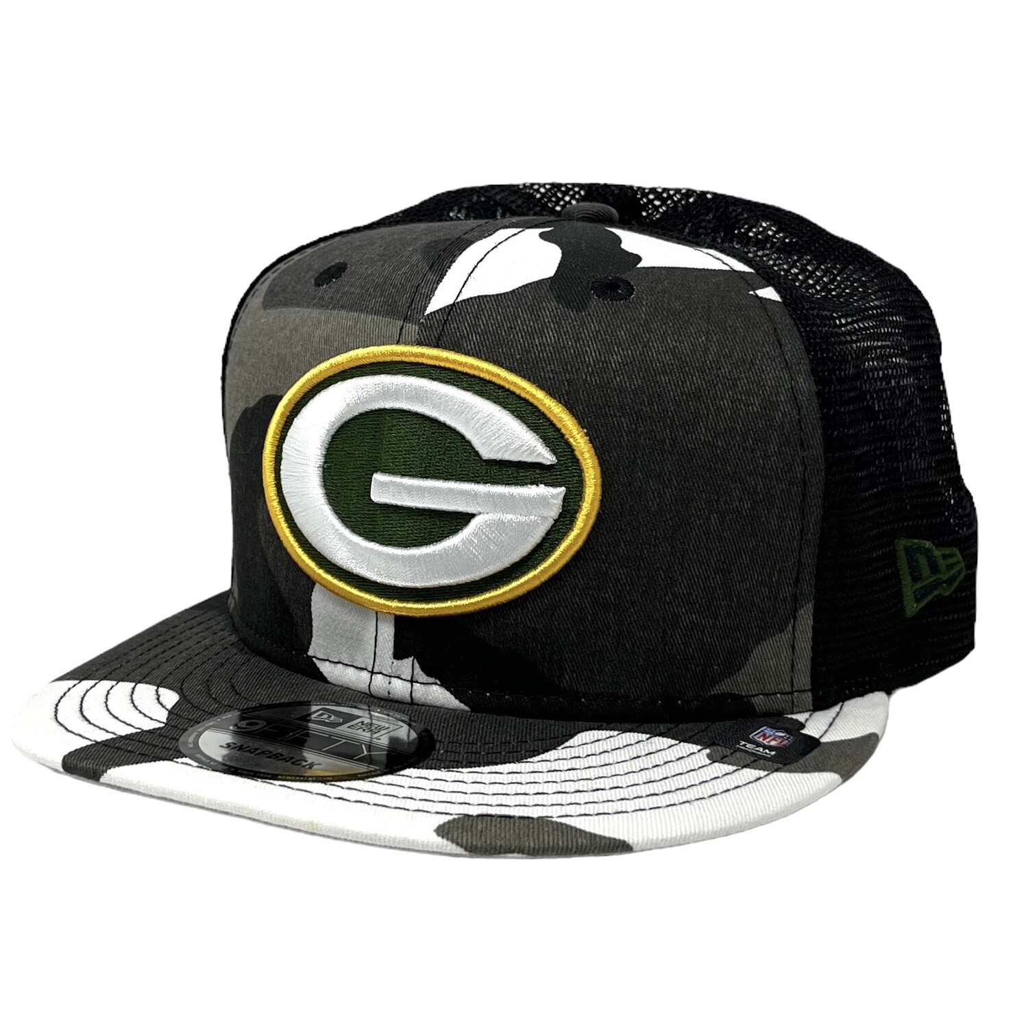 Green Bay Packers Men's Camo New Era 9Fifty Trucker Snapback Hat