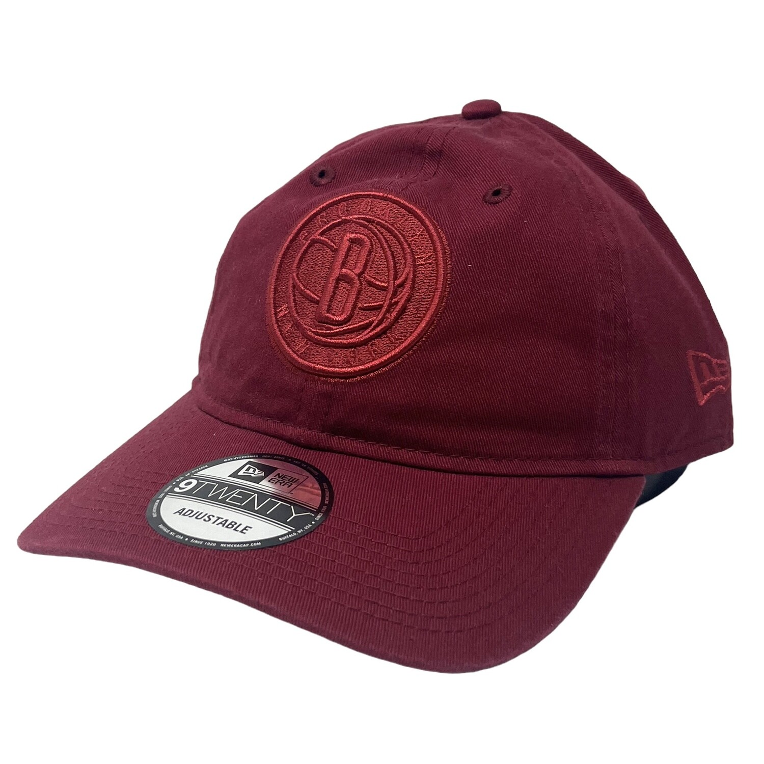 Brooklyn Nets Men's Dark Red New Era 9Twenty Adjustable Hat